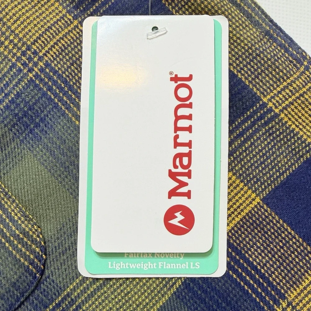 Marmot Mountain Works Fairfax Flannel Shirt‎ XXL 2TG Plaid Lightweight NWT